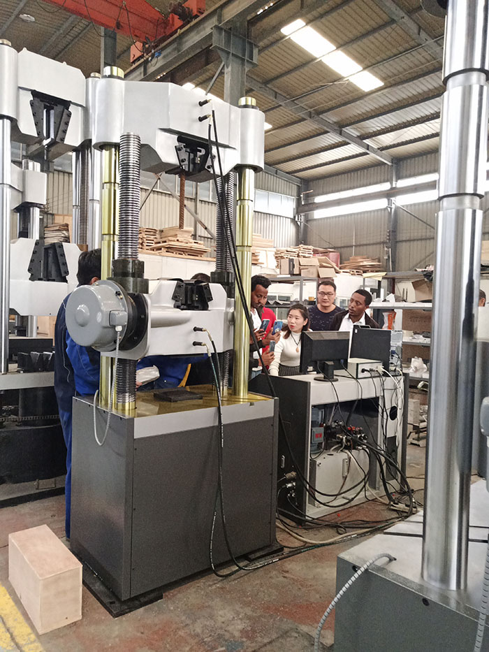 濟南辰達(dá)國外客戶到廠驗收試驗機設(shè)備